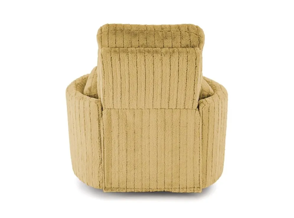 Fotel rozkładany elektrycznie PEGAS musztardowy obracany z funkcją kołyski I sklep meblowy MIRAT.