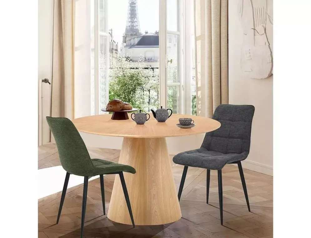 Krzesło do jadalni CHIC BREGO pikowane w tkaninie | MIRAT styl LOFT