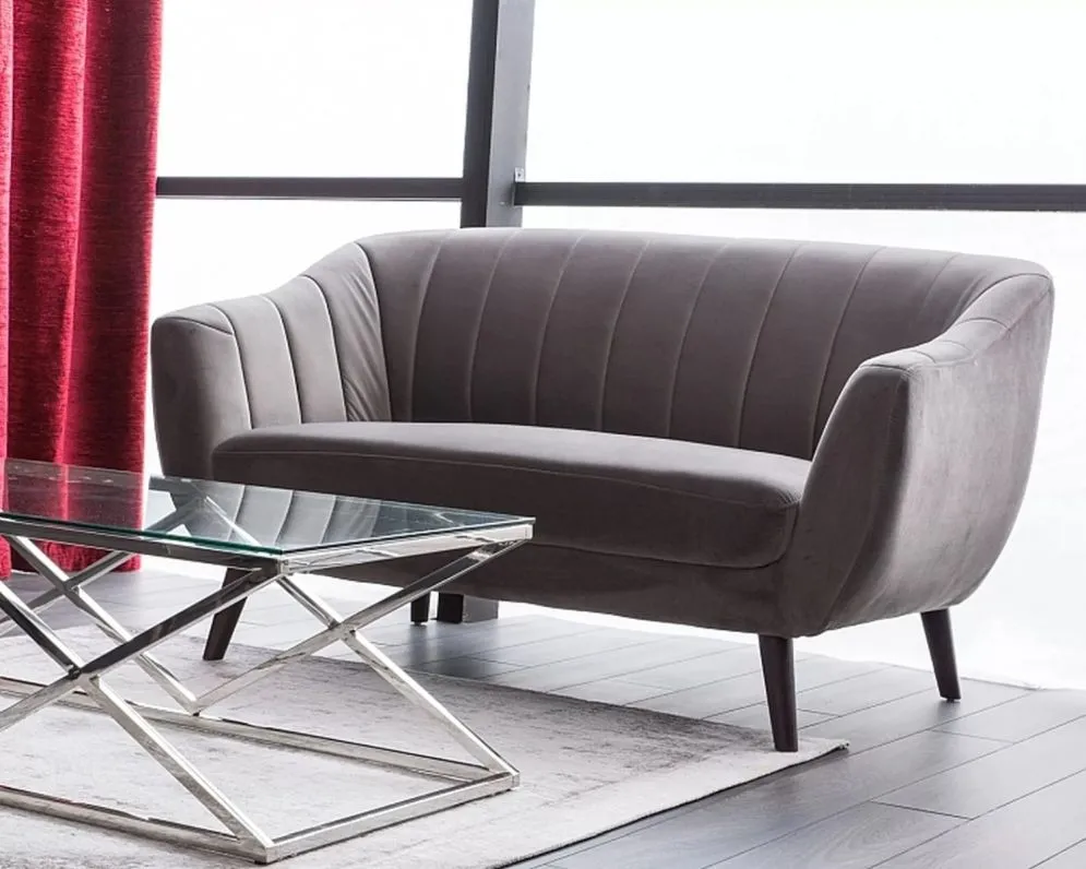 Sofa ELITE 2 VELVET szara I sklep meblowy MIRAT. styl GLAMOUR, VINTAGE