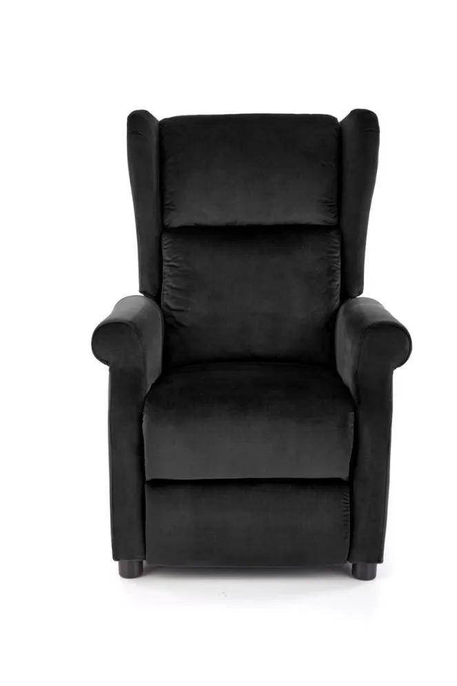 Fotel rozkładany AGUSTIN 2 VELVET czarny uszak | MIRAT. styl GLAMOUR, LOFT