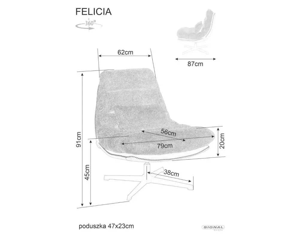 Fotel tapicerowany FELICIA RAVEN szary I sklep meblowy MIRAT. styl KLASYCZNY, VINTAGE