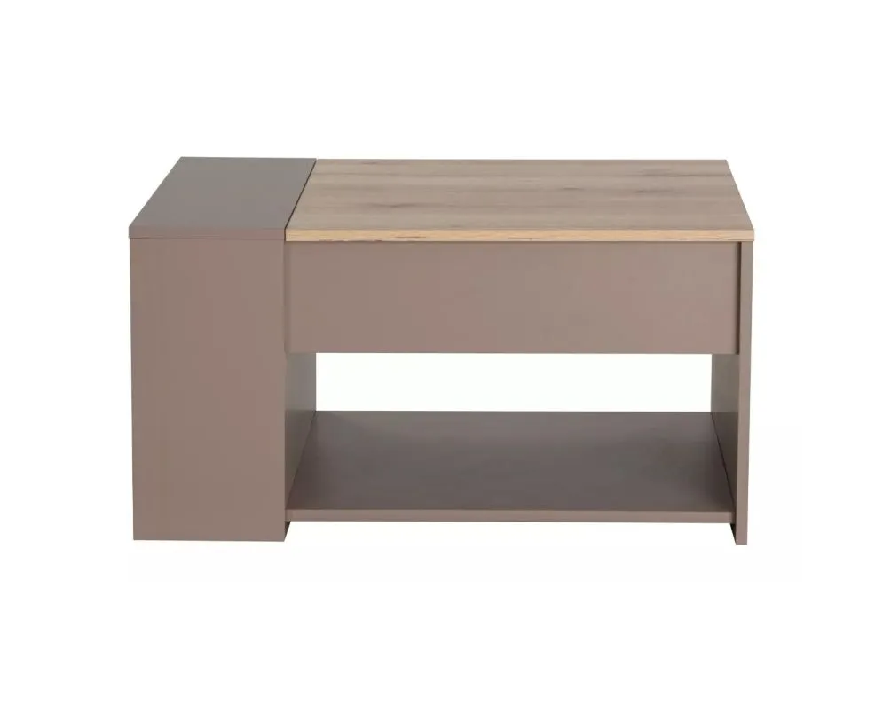 Ława DROP 80x60 dąb/beżowa I sklep meblowy MIRAT. styl GLAMOUR, PASTELE