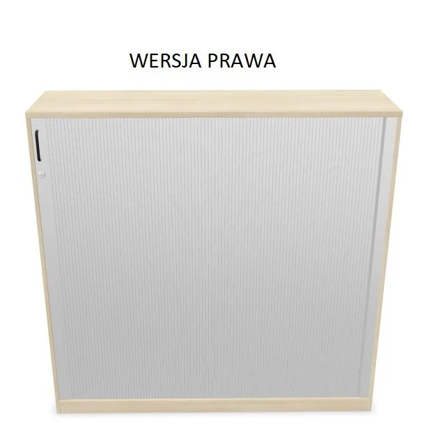 Szafka biurowa żaluzjowa EASY SPACE CABINET HRT 4-OH 160cm akacjowa zamykana I sklep meblowy MIRAT.