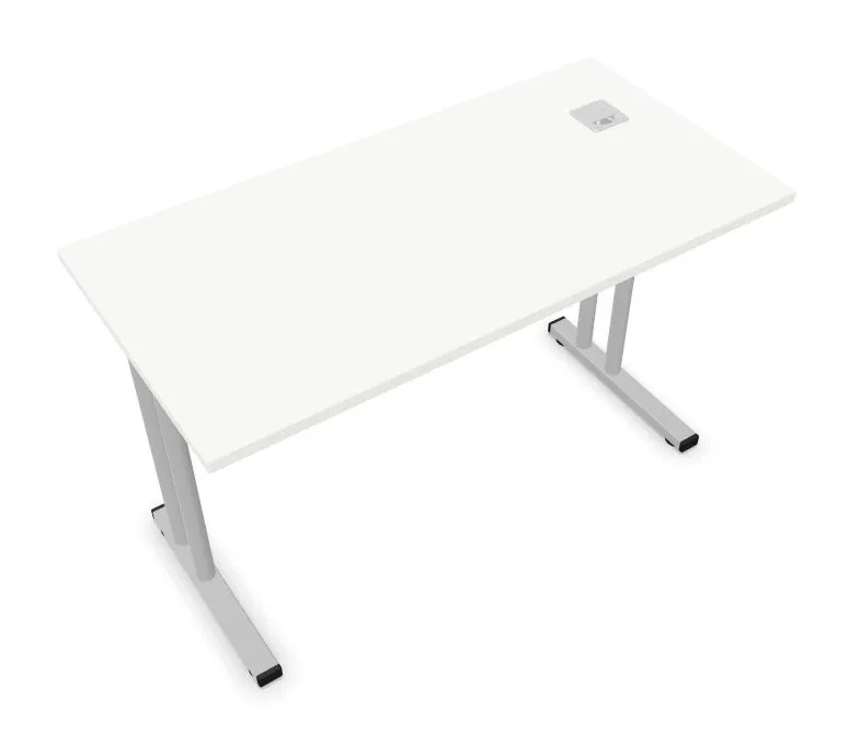 Biurko EASY SPACE C-LEG RC 120x60cm białe proste I sklep meblowy MIRAT.