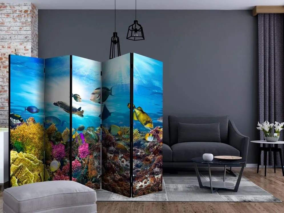 Parawan akustyczny Pejzaże 225x172 cm 5-częściowy wielokolorowy | MIRAT.