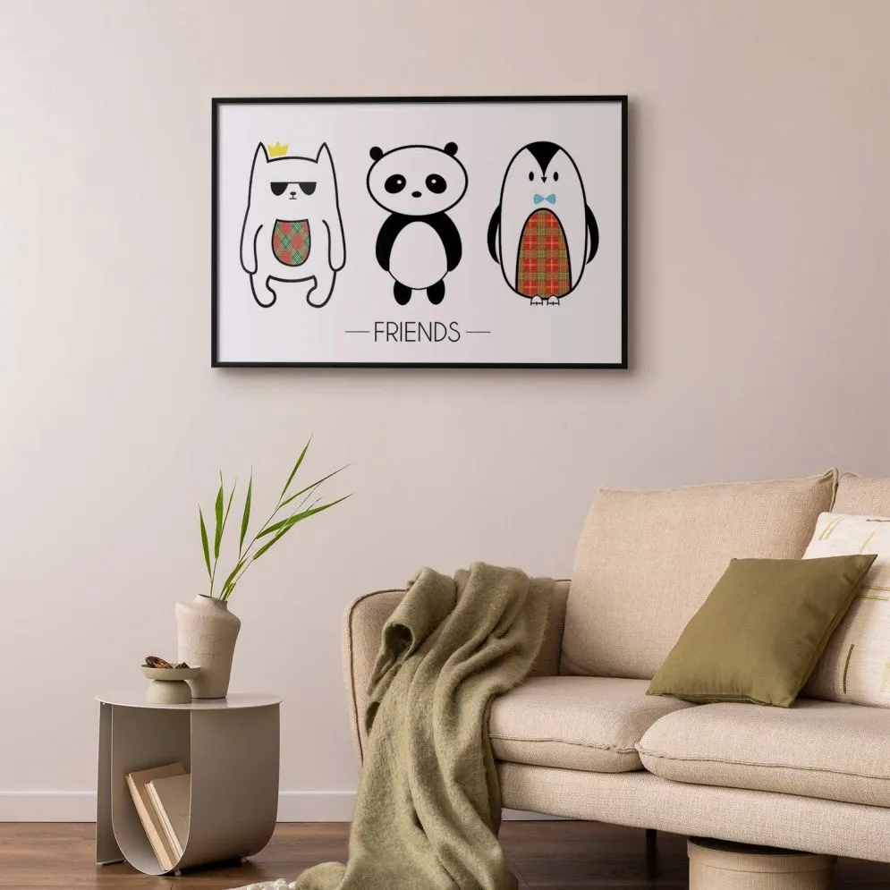 Plakat Przyjaciele 60x40 cm z ramą czarną bez marginesu | MIRAT.