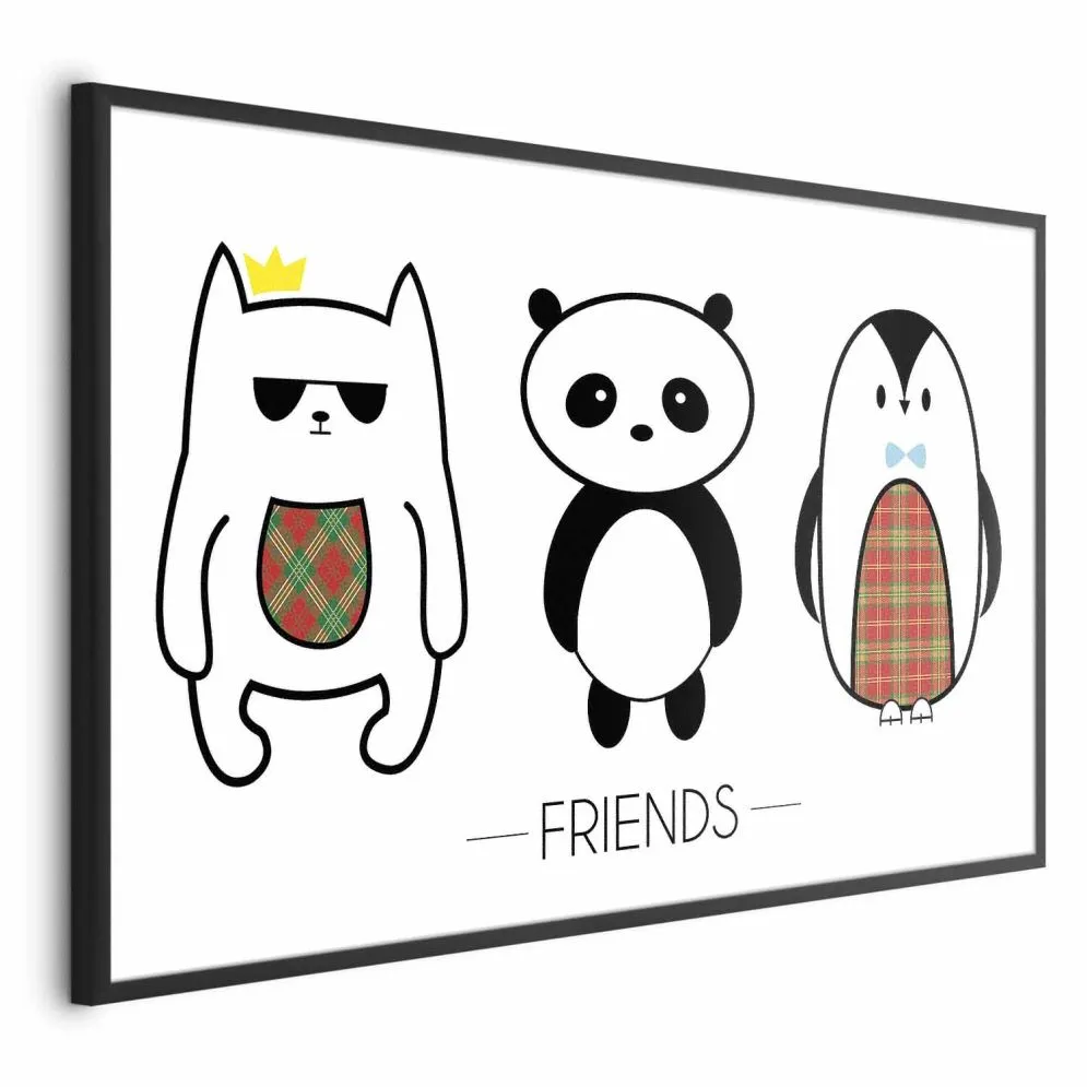 Plakat Przyjaciele 60x40 cm z ramą czarną bez marginesu | MIRAT.