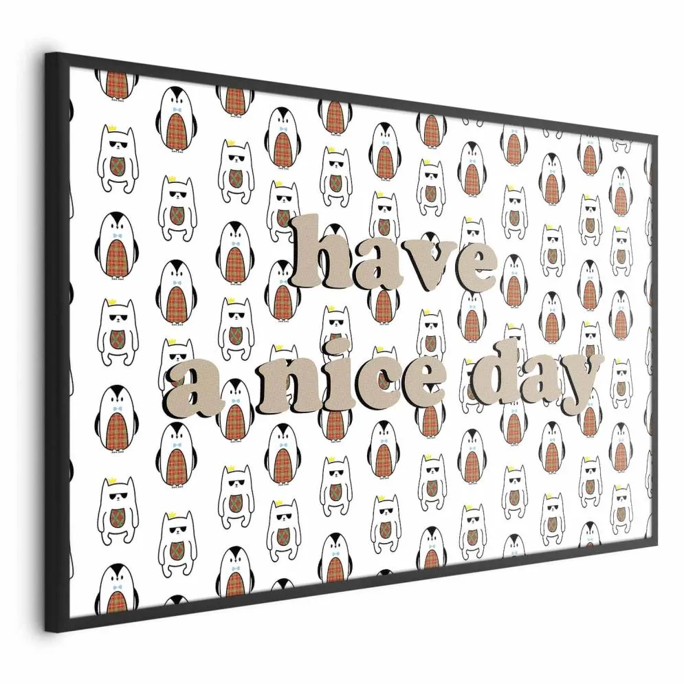 Plakat Nice day 42x29,7 cm z ramą czarną bez marginesu | MIRAT.