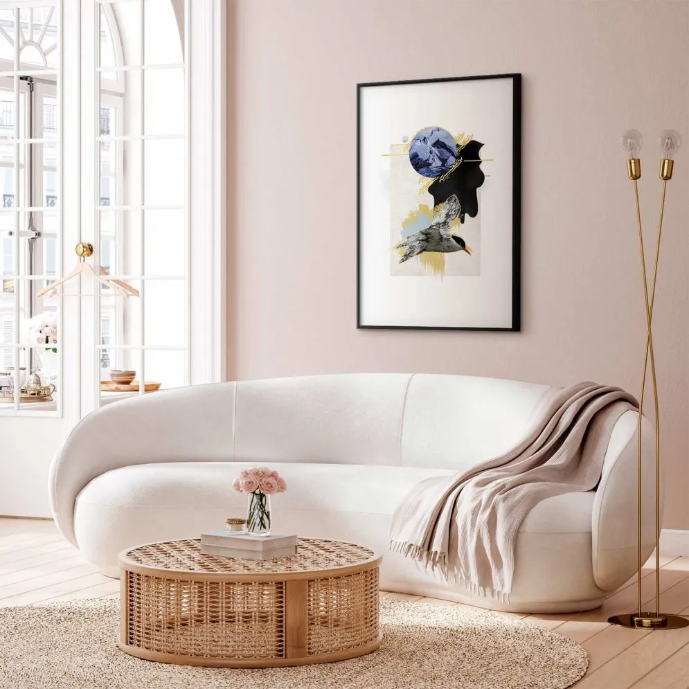 Plakat Rybitwa antarktyczna 40x60 cm z ramą czarną z marginesem | MIRAT.