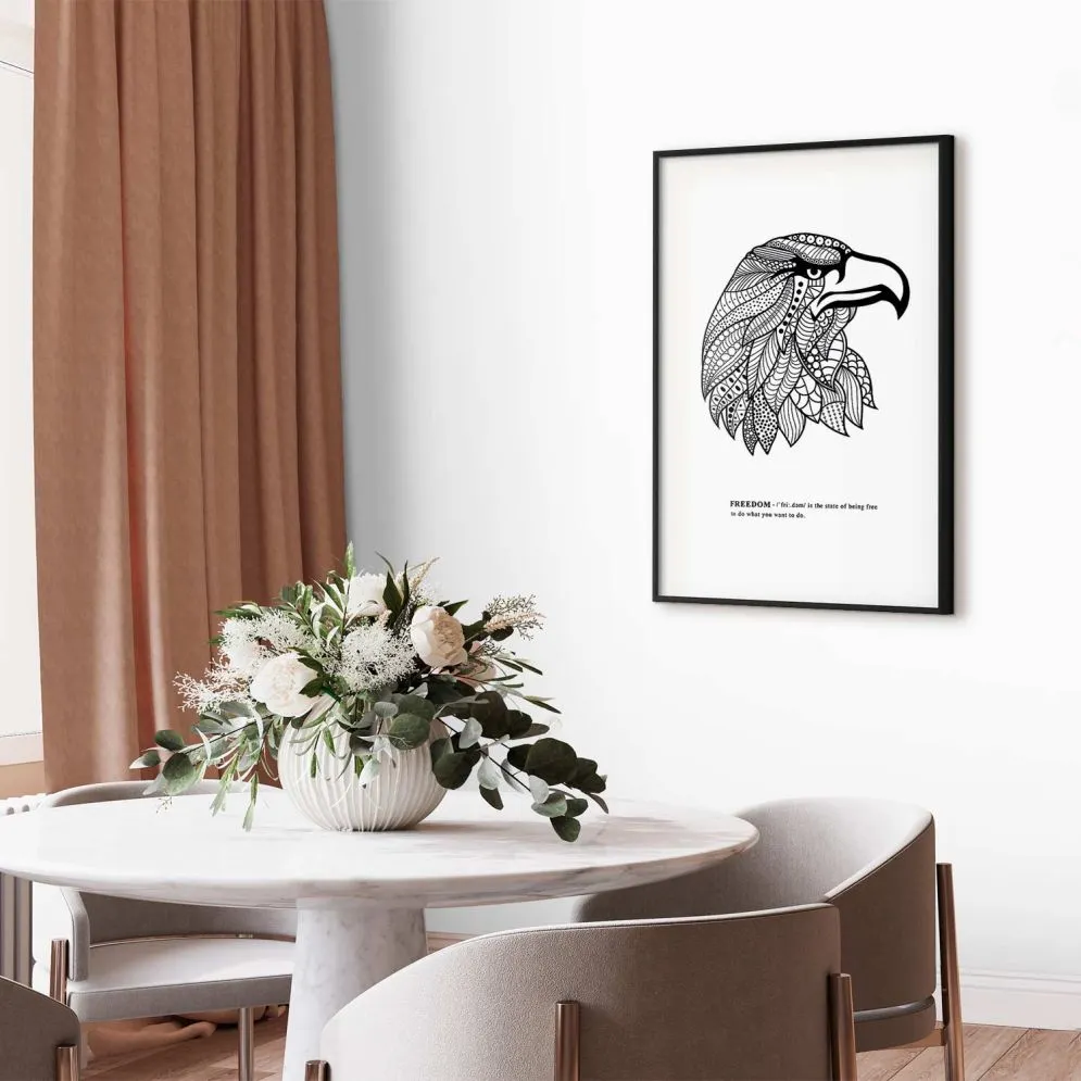 Plakat Orzeł wolności 29,7x42 cm z ramą czarną bez marginesu | MIRAT.