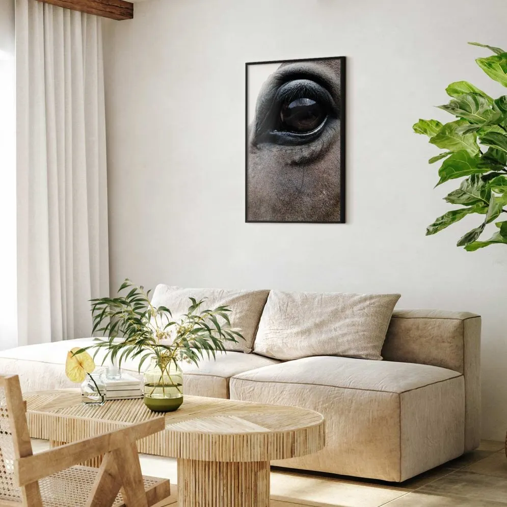 Plakat Szczere oczy 21x30 cm z ramą czarną bez marginesu | MIRAT.