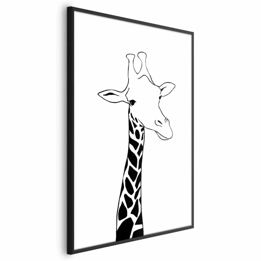 Plakat Kraciasta szyja 60x90 cm z ramą czarną bez marginesu | MIRAT.