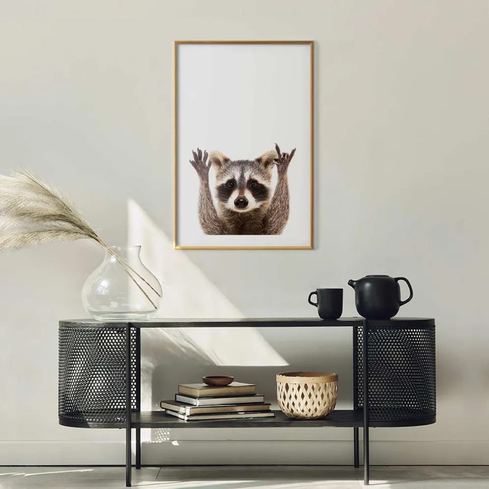 Plakat Szop 21x30 cm z ramą złotą z marginesem | MIRAT.