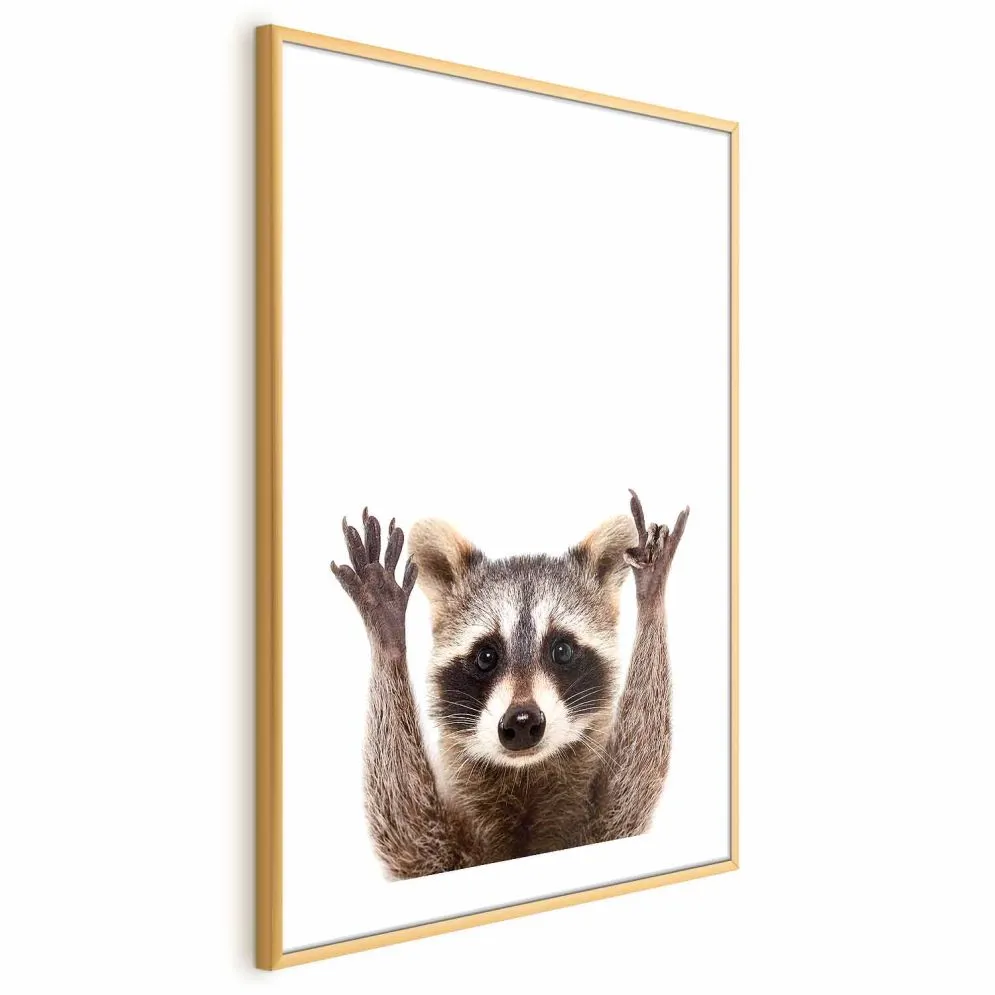 Plakat Szop 21x30 cm z ramą złotą z marginesem | MIRAT.