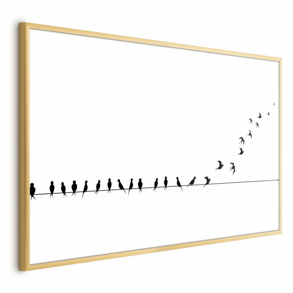 Plakat Lećmy 60x40 cm z ramą złotą bez marginesu | MIRAT.