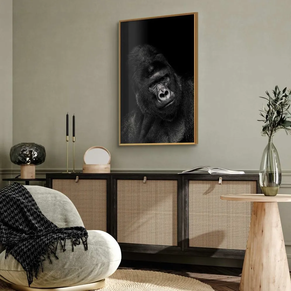 Plakat Goryl 40x60 cm z ramą złotą bez marginesu | MIRAT.
