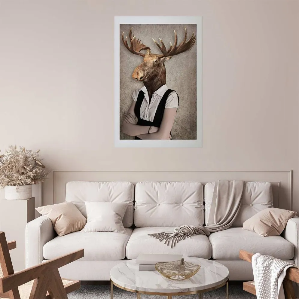 Plakat Łebski łoś 29,7x42 cm bez ramy z marginesem | MIRAT.