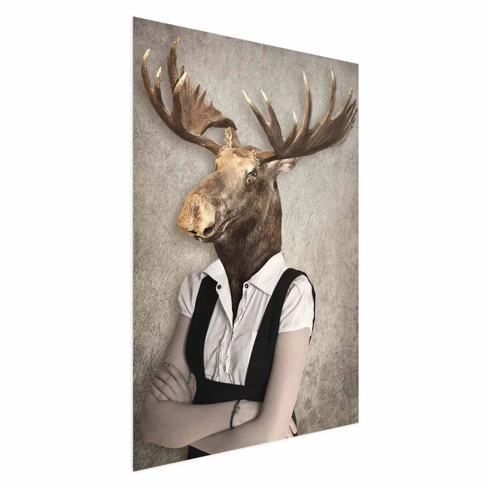Plakat Łebski łoś 21x30 cm bez ramy bez marginesu | MIRAT.
