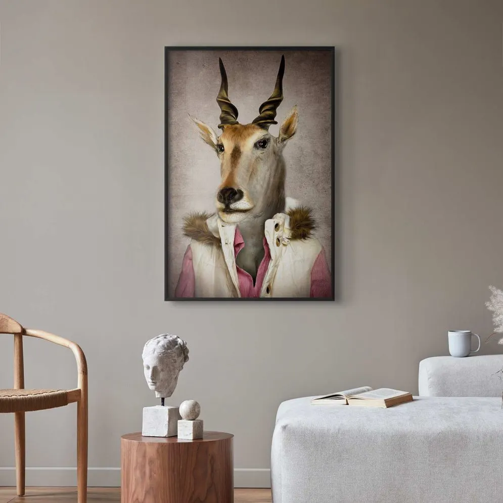 Plakat Antylopa 60x90cm z ramą czarną bez marginesu | MIRAT.  kolekcja g-B-0129-ao-a