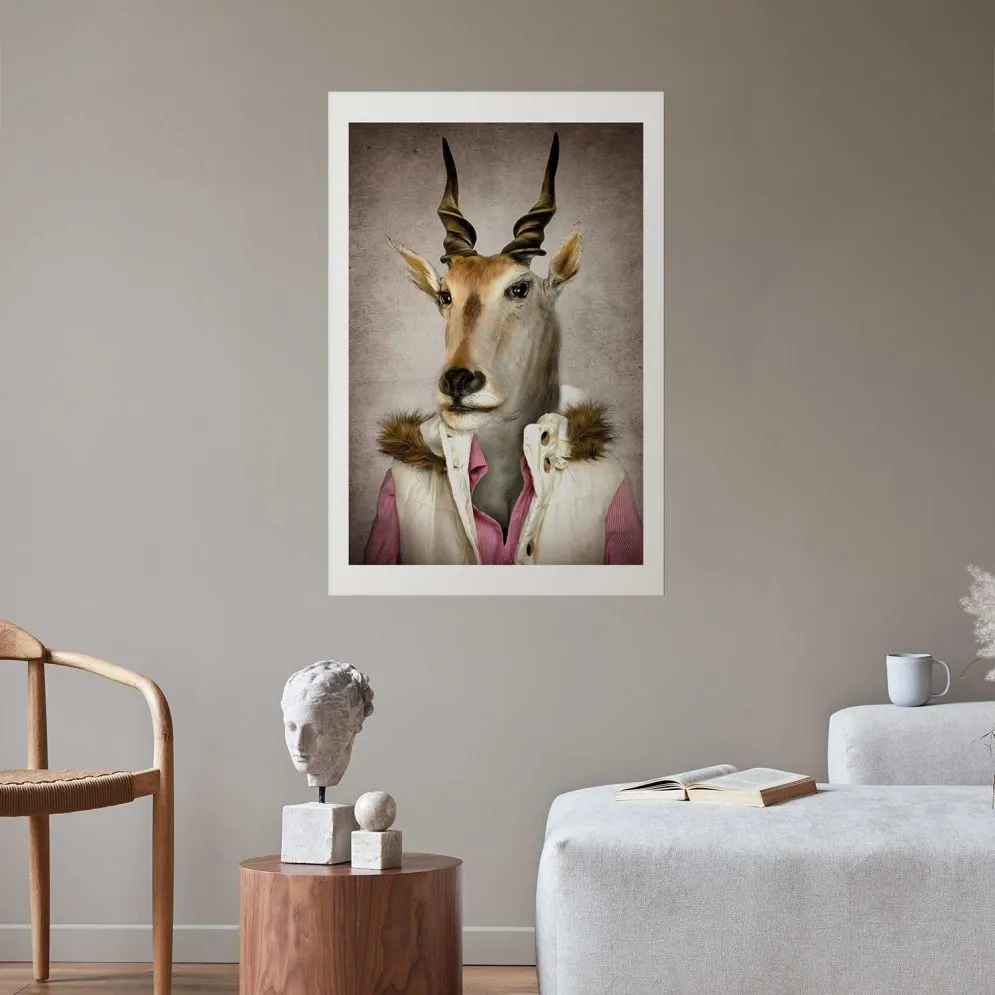 Plakat Antylopa 29,7x42cm bez ramy z marginesem | MIRAT. kolekcja g-B-0129-ao-a