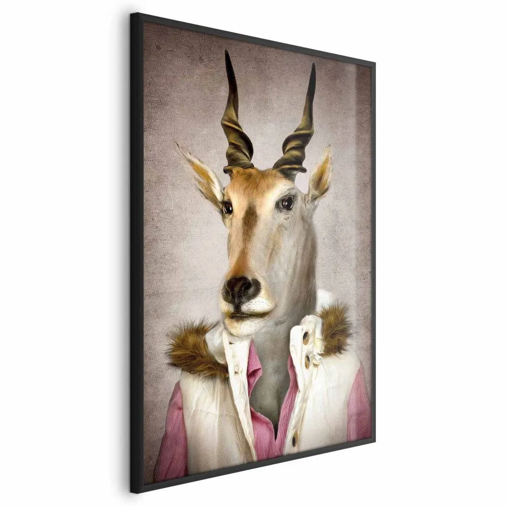 Plakat Antylopa 60x90cm z ramą czarną bez marginesu | MIRAT.  kolekcja g-B-0129-ao-a