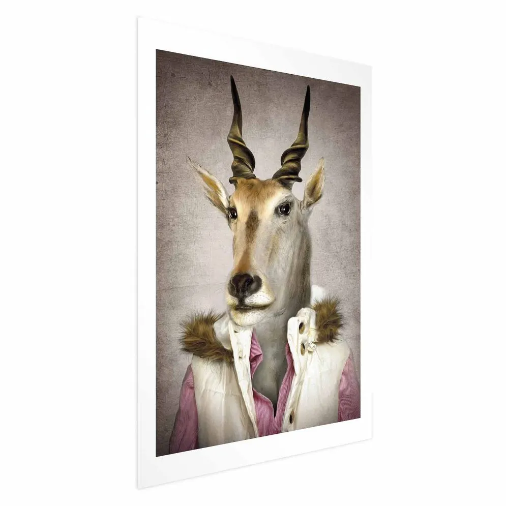 Plakat Antylopa 29,7x42cm bez ramy z marginesem | MIRAT. kolekcja g-B-0129-ao-a