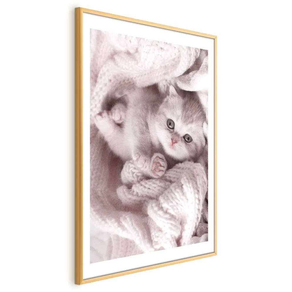 Plakat Miłośnik wypoczynku 21x30 cm z ramą złotą z marginesem | MIRAT.
