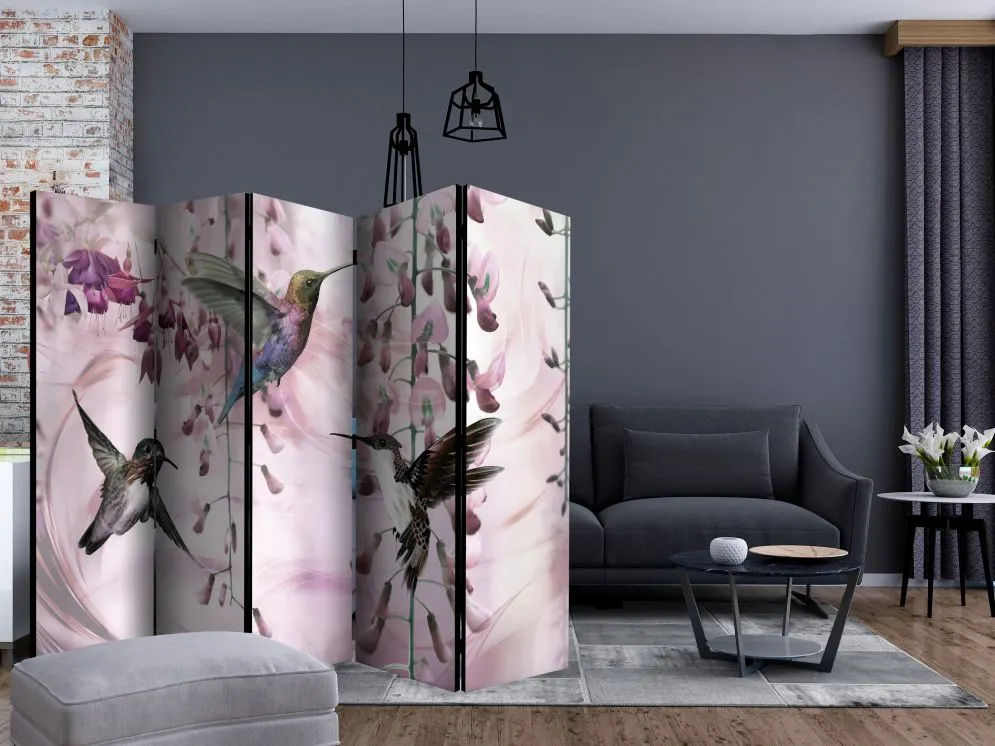 Parawan akustyczny Zwierzęta 225x172 cm 5-częściowy szary | MIRAT.