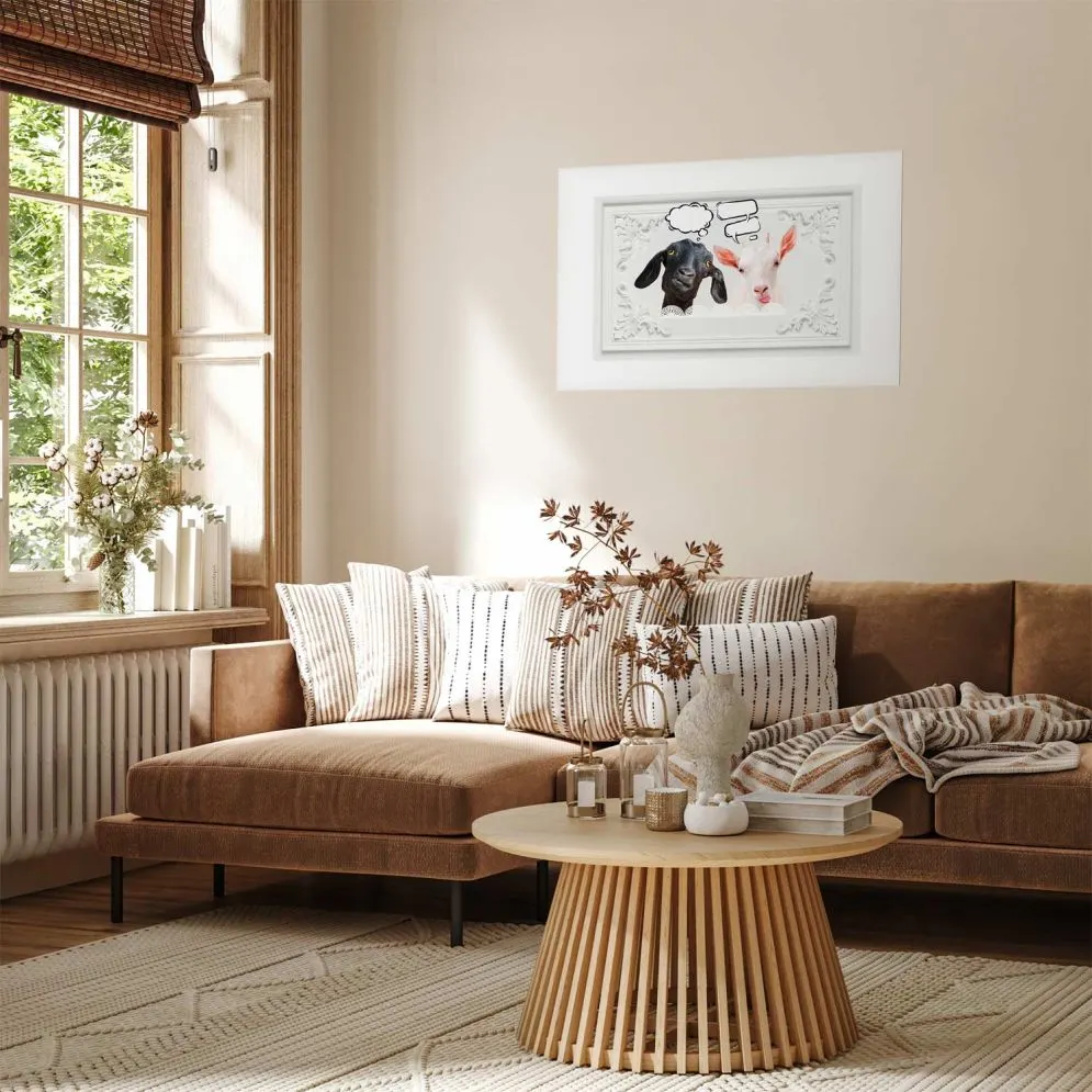 Plakat Śmieszne kozy 90x60 cm bez ramy z marginesem | MIRAT.