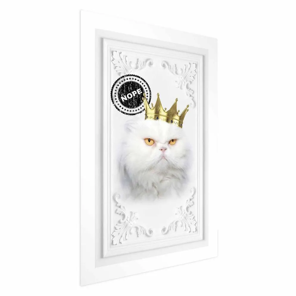 Plakat Król kot 21x30 cm bez ramy bez marginesu | MIRAT.