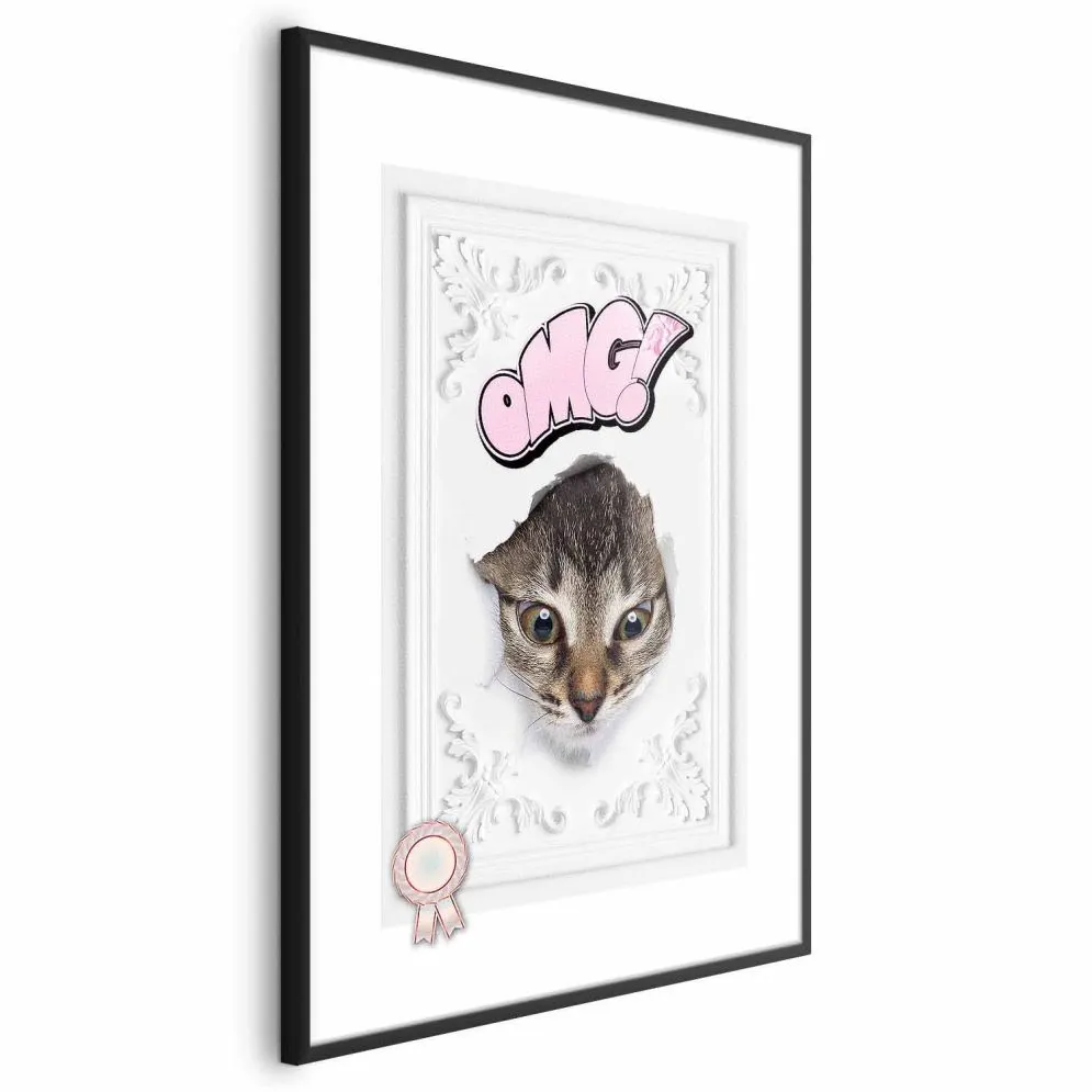 Plakat OMG 40x60 cm z ramą czarną z marginesem | MIRAT.