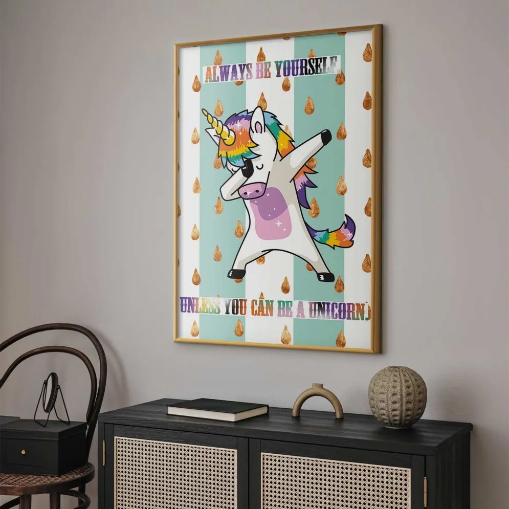 Plakat Artgeist Always be yourself 60 x 90 cm 1 szt z ramą złotą bez marginesu | MIRAT.  kolekcja g-C-0112-ao-a