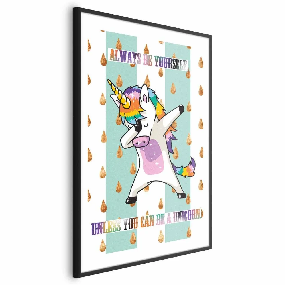 Plakat Always be yourself 29,7x42cm z ramą czarną z marginesem | MIRAT. kolekcja g-C-0112-ao-a