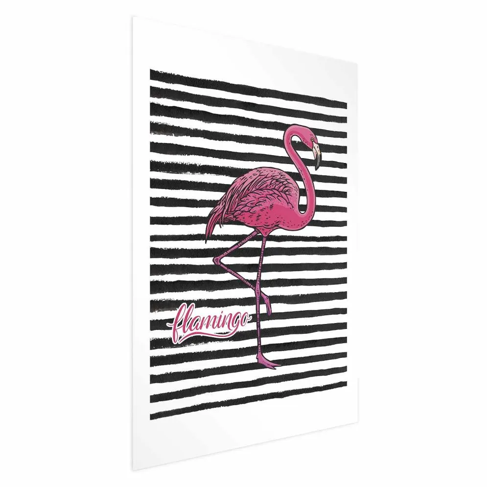 Plakat Flaming 21x30 cm bez ramy z marginesem | MIRAT.