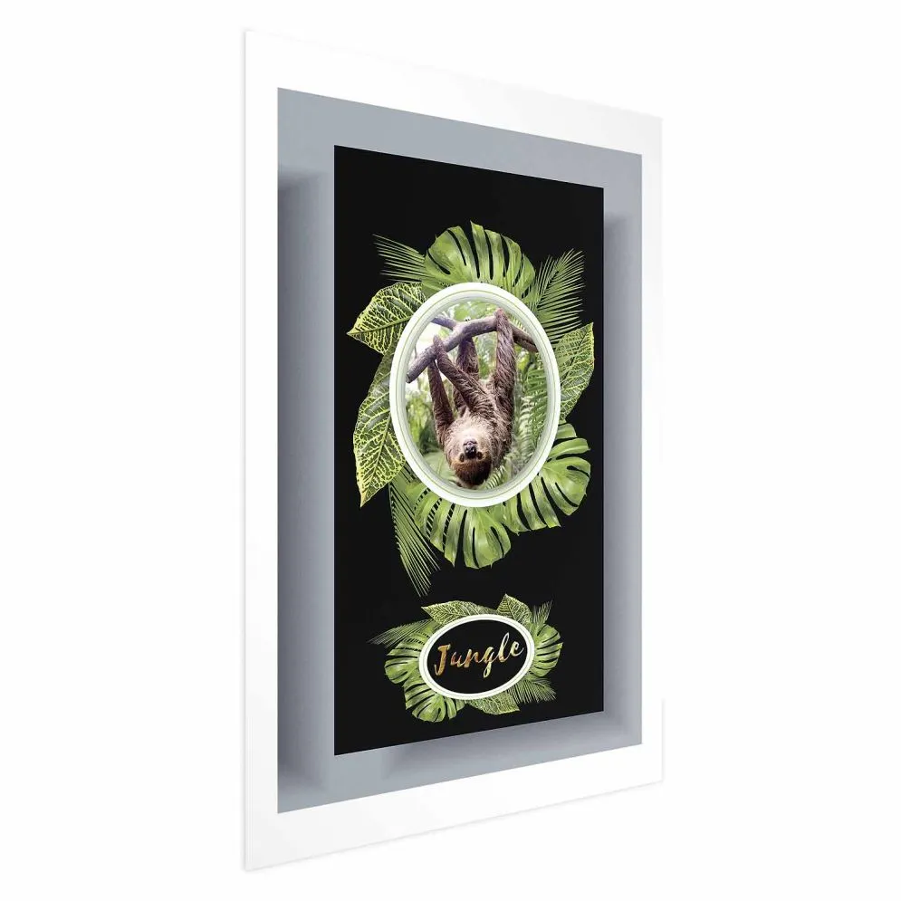 Plakat Leniwiec 21x30 cm bez ramy z marginesem | MIRAT.