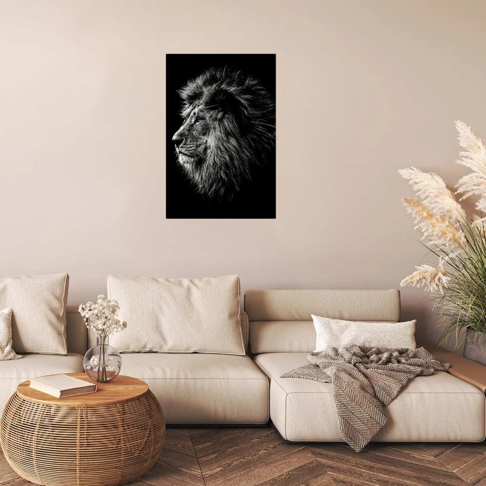 Plakat Niebieskooki lew 21x30 cm bez ramy bez marginesu | MIRAT.