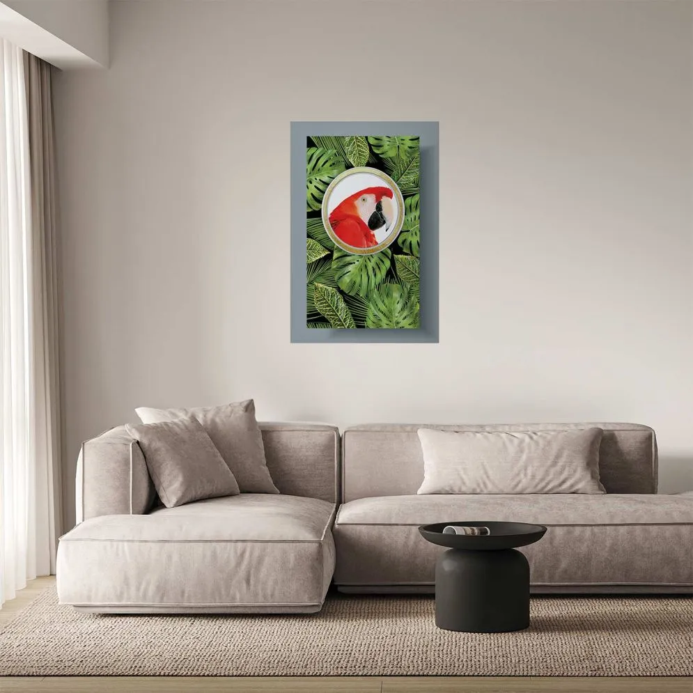 Plakat Papuga w dżungli 60x90 cm bez ramy bez marginesu | MIRAT.