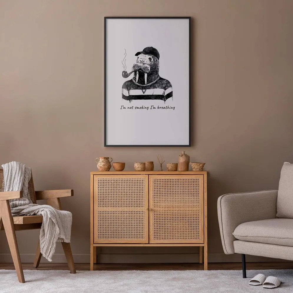 Plakat Smoking 29,7x42 cm z ramą czarną bez marginesu | MIRAT.