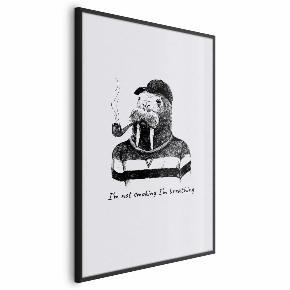 Plakat Smoking 29,7x42 cm z ramą czarną bez marginesu | MIRAT.