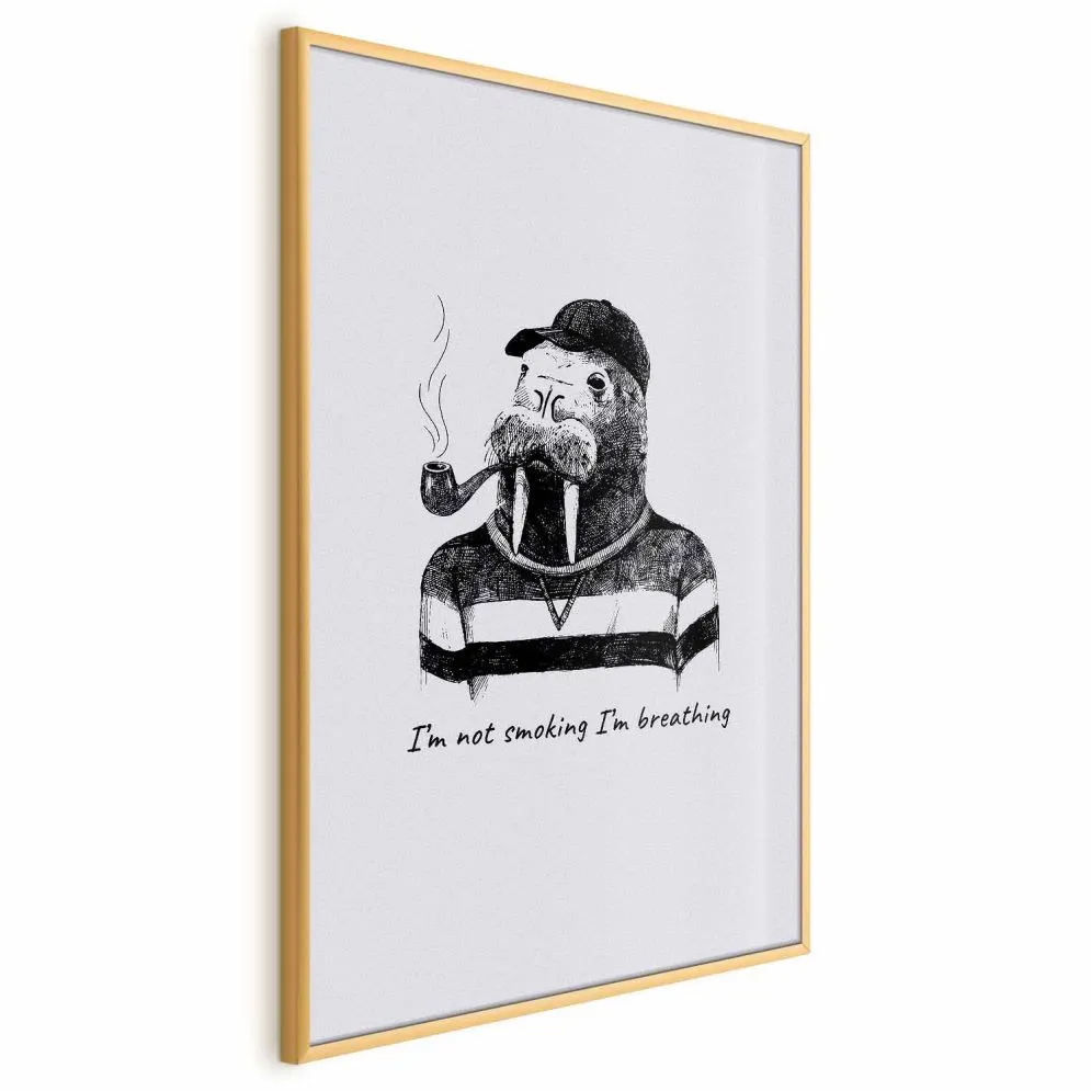 Plakat Smoking 40x60 cm z ramą złotą bez marginesu | MIRAT.