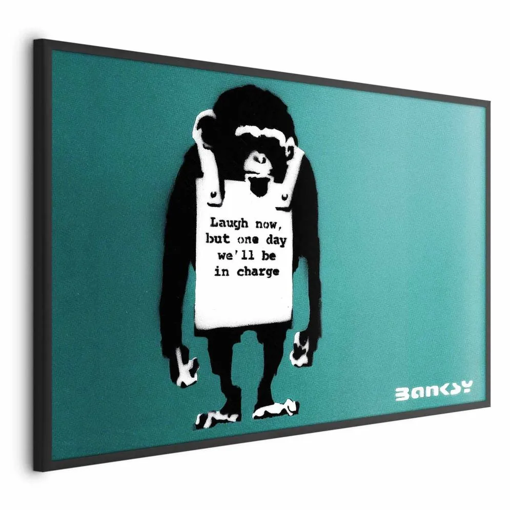 Plakat Zła małpa 90x60 cm z ramą czarną bez marginesu | MIRAT.