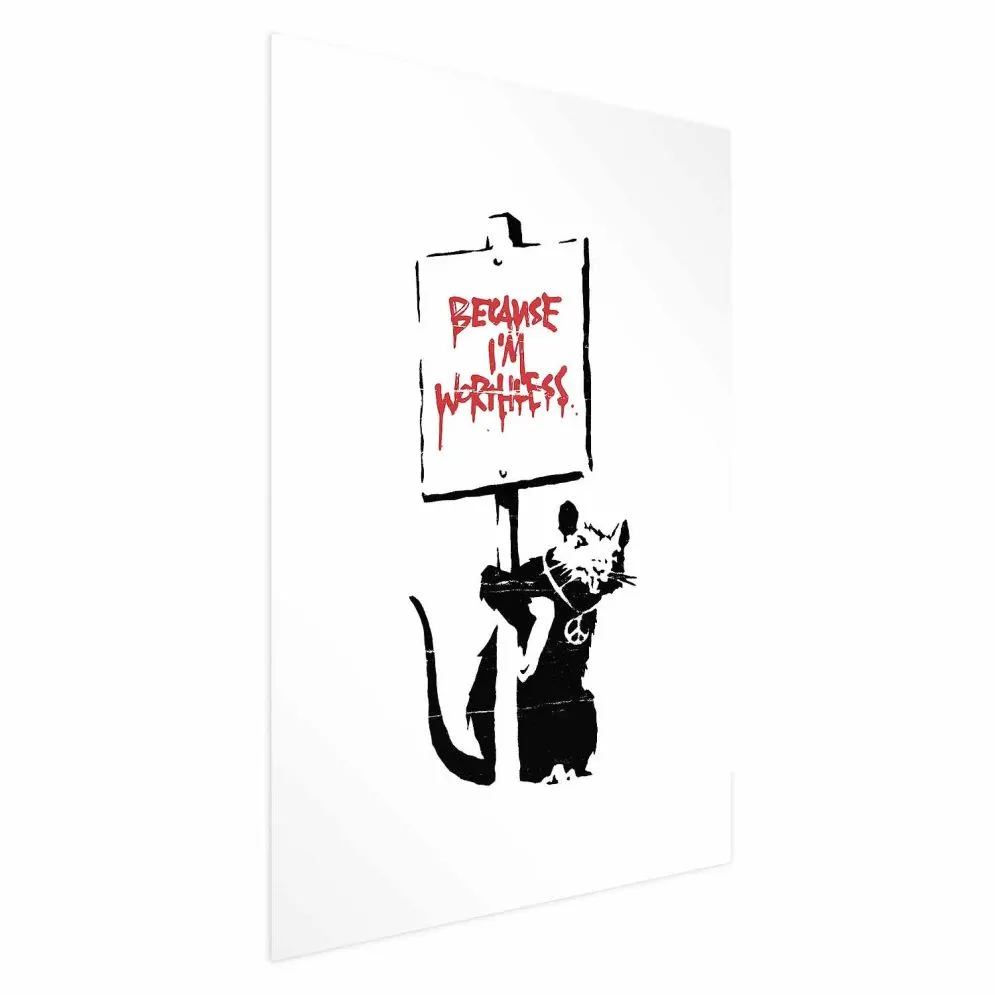 Plakat Worthless 60x90 cm bez ramy z marginesem | MIRAT.