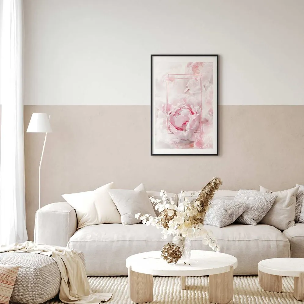 Plakat Ulotne piękno 60x90 cm z ramą czarną z marginesem | MIRAT.