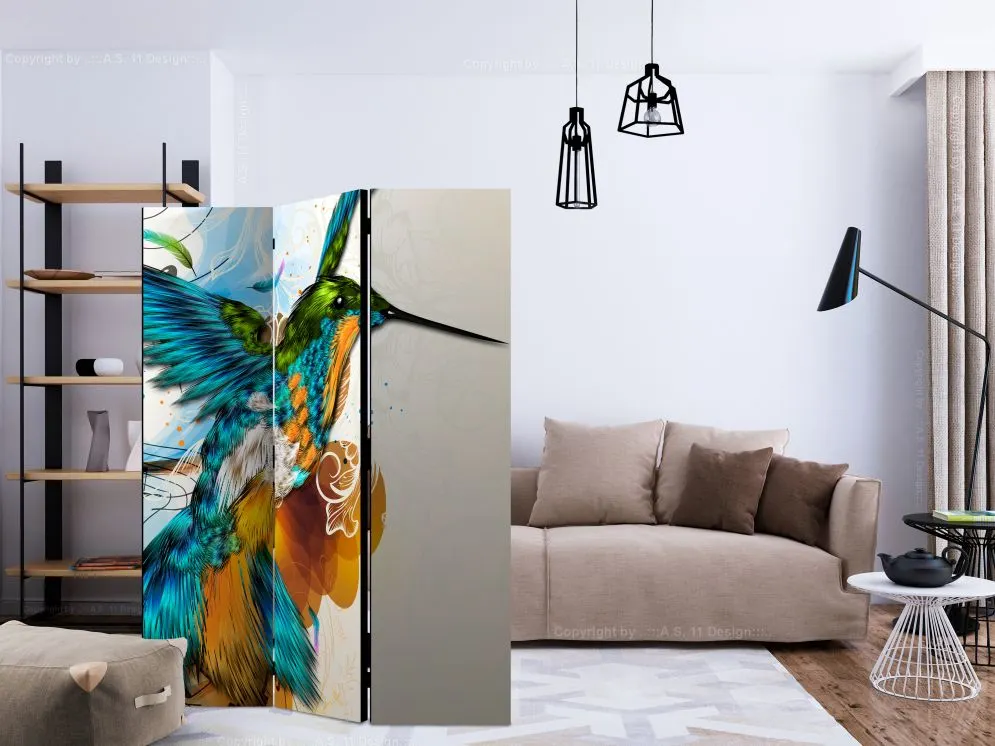 Parawan akustyczny Zwierzęta 135x172 cm 3-częściowy wielokolorowy | MIRAT.