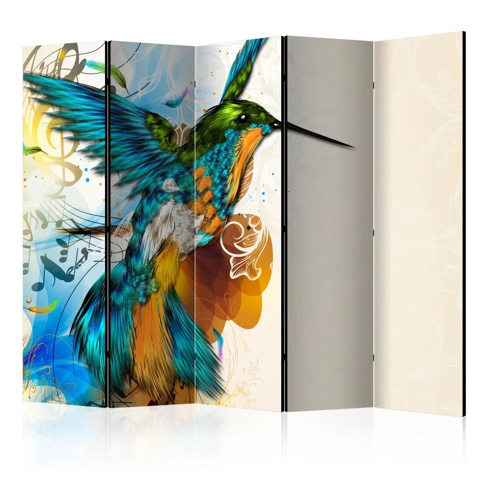 Parawan akustyczny Zwierzęta 225x172 cm 5-częściowy wielokolorowy | MIRAT.
