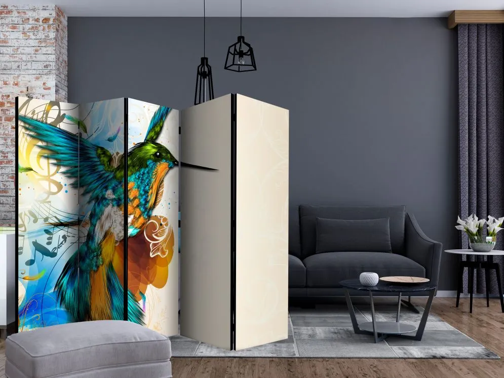 Parawan akustyczny Zwierzęta 225x172 cm 5-częściowy wielokolorowy | MIRAT.