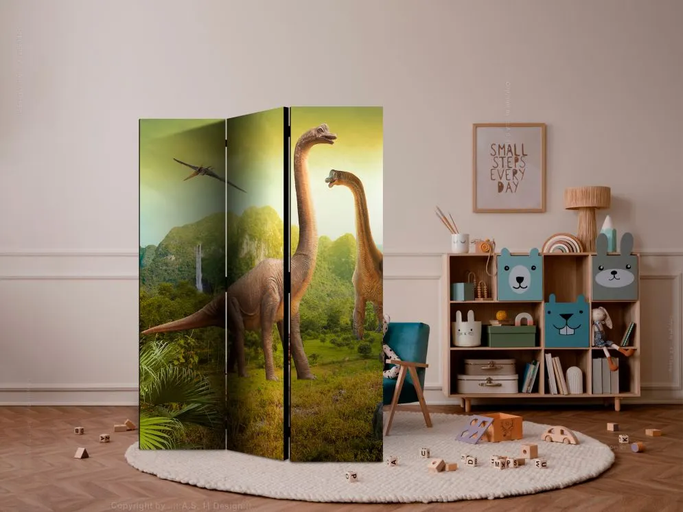 Parawan jednostronny Dla dzieci 135x172 cm 3-częściowy wielokolorowy | MIRAT.
