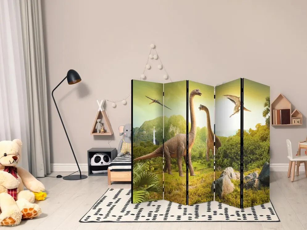 Parawan jednostronny Dla dzieci 225x172 cm 5-częściowy wielokolorowy | MIRAT.