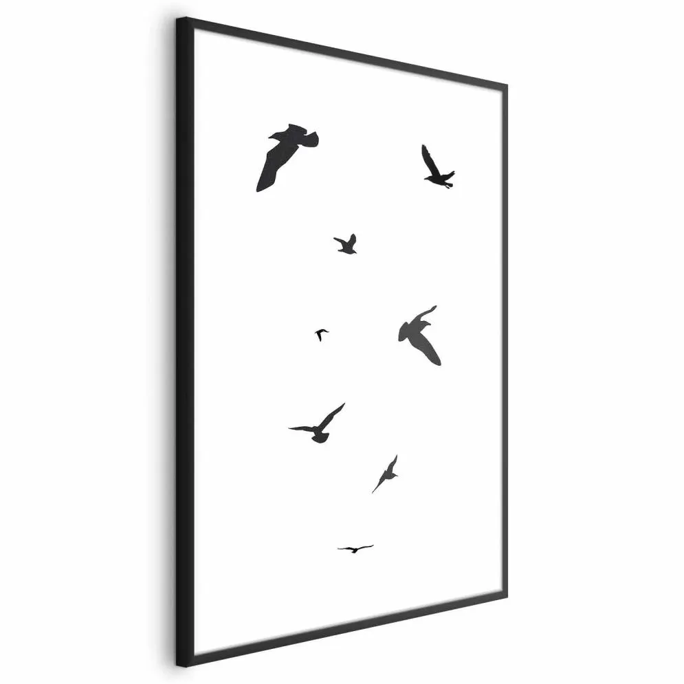 Plakat Wieczorny lot 60x90 cm z ramą czarną bez marginesu | MIRAT.