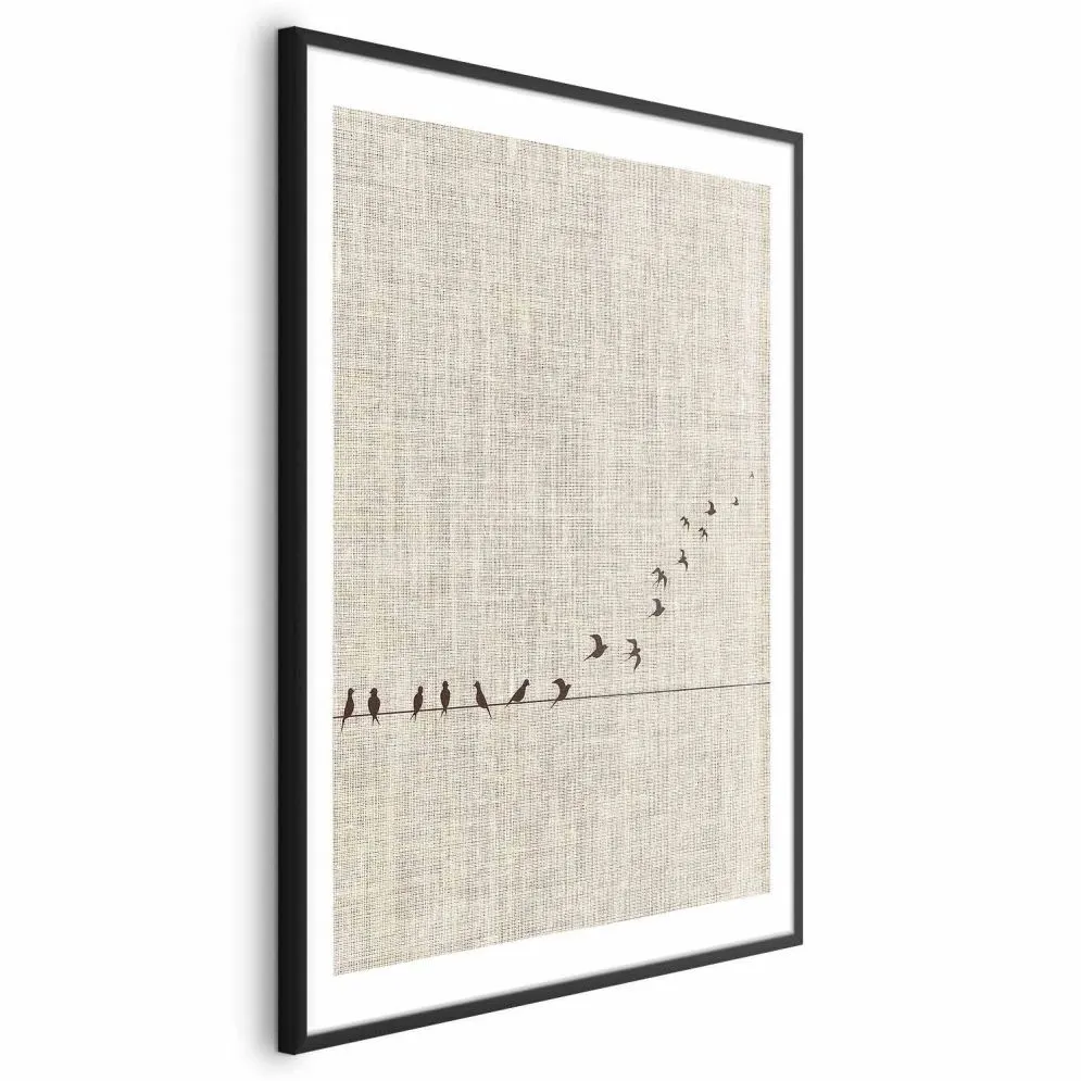 Plakat Nauka latania 21x30 cm z ramą czarną z marginesem | MIRAT.